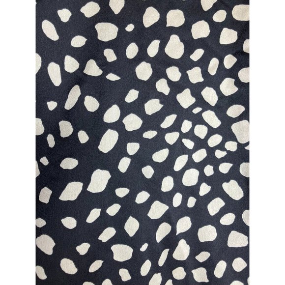 LOFT Black Beige Blouse Low Back Detail Women's Large - Picture 5 of 11